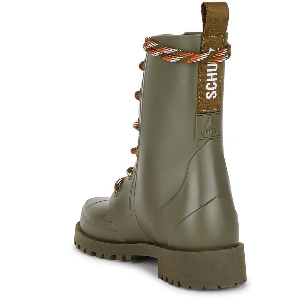 Schutz Rain Injected Boots Size 7 in Military Green Lace Up | Revolve - Picture 2 of 7